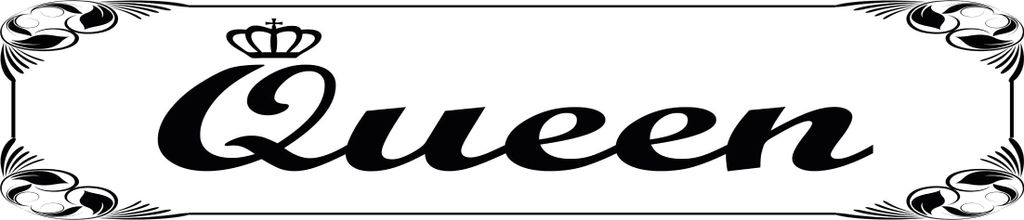 vianmo Blechschild 10x46 cm Queen