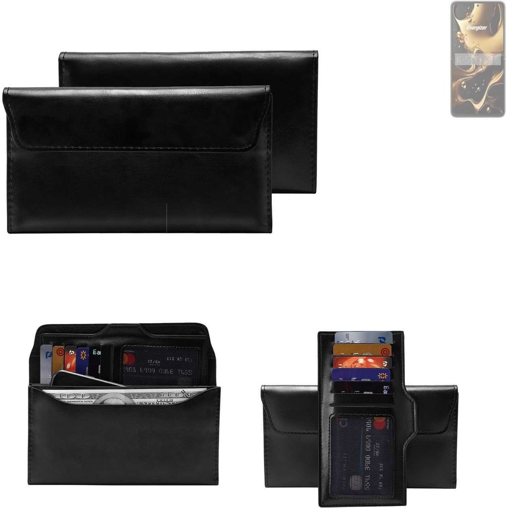 K-S-Trade Handy Hülle kompatibel mit Energizer Ultimate U660S Schutz Hülle Tasche Schutz Case Handytasche Kunstleder schwarz, 1x