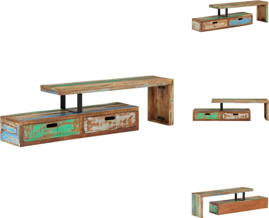 vidaXL TV-Schrank Altholz Massiv - TV-Möbel