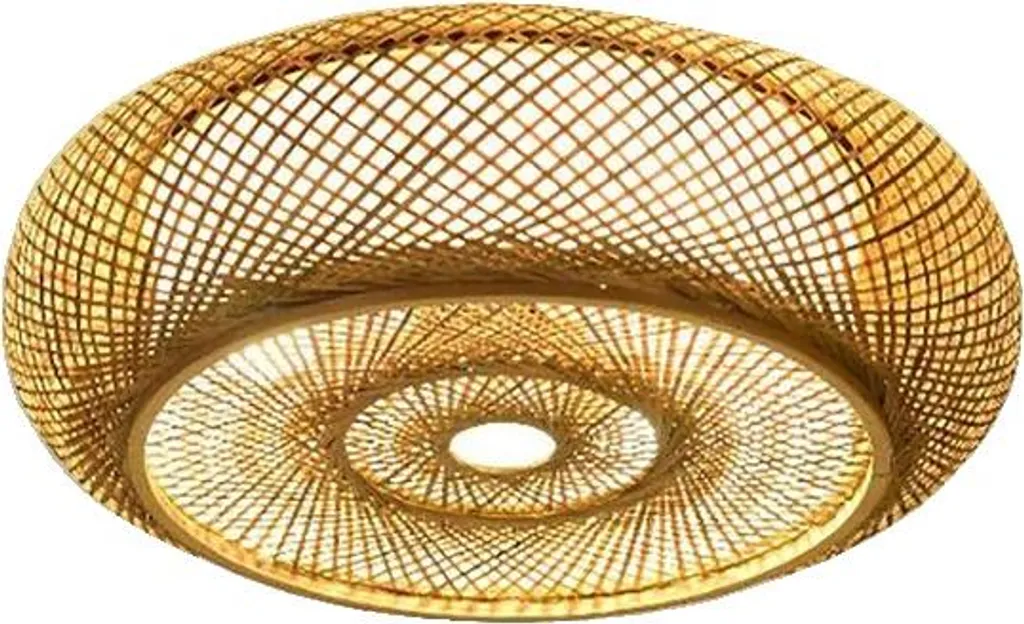 Plafoniera Zen Bambù 3 Luci E27 | Illuminazione Relax Fatta a Mano