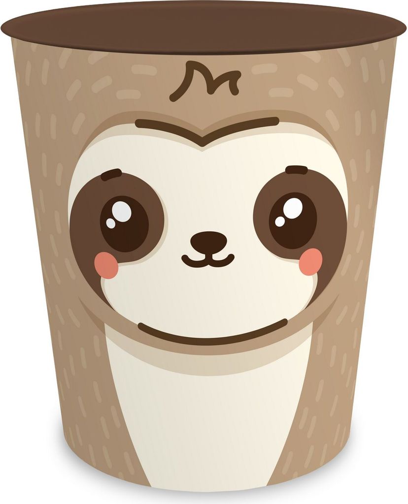 itenga Papierkorb Tiermotiv - FAULTIER - Kawaii Design - ca Produktbild 