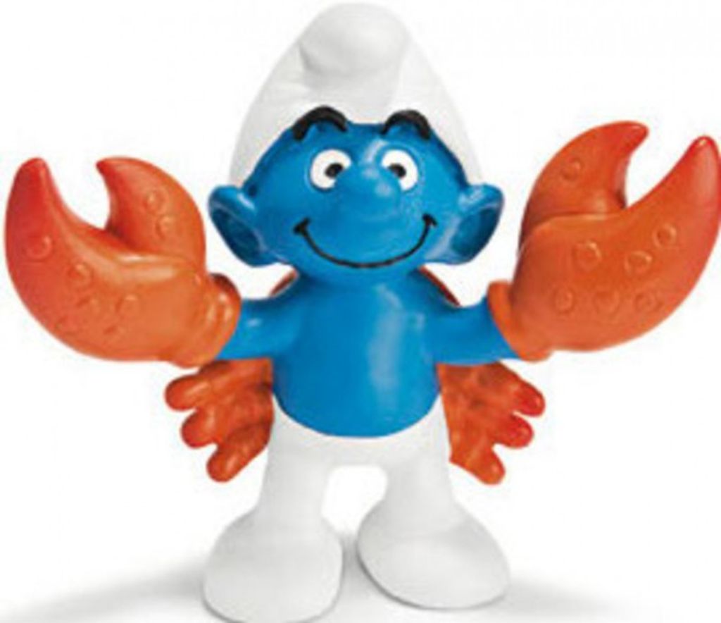 schleich Krebs, 3 Jahr(e), The Smurfs, Blau, Weiß, Orange, Produktbild 
