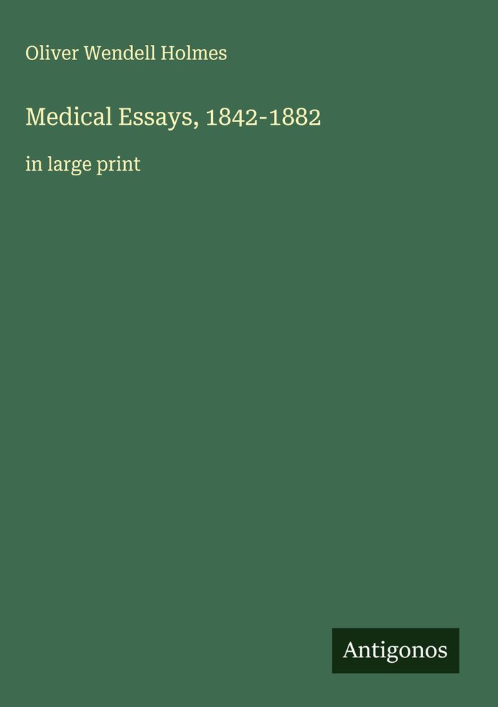Medizinische Aufsätze, 1842-1882