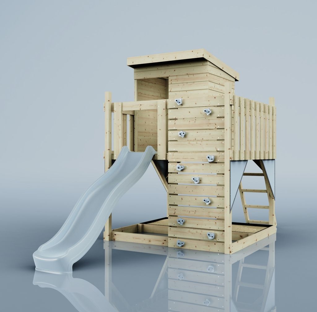 OutdoorToys Stelzenhaus Polarlicht aus Holz in Blau Eisblau
