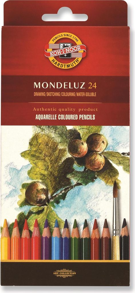 KOH-I-NOOR Mondeluz 3718/24 Aquarellstifte Set 19 stk Produktbild 