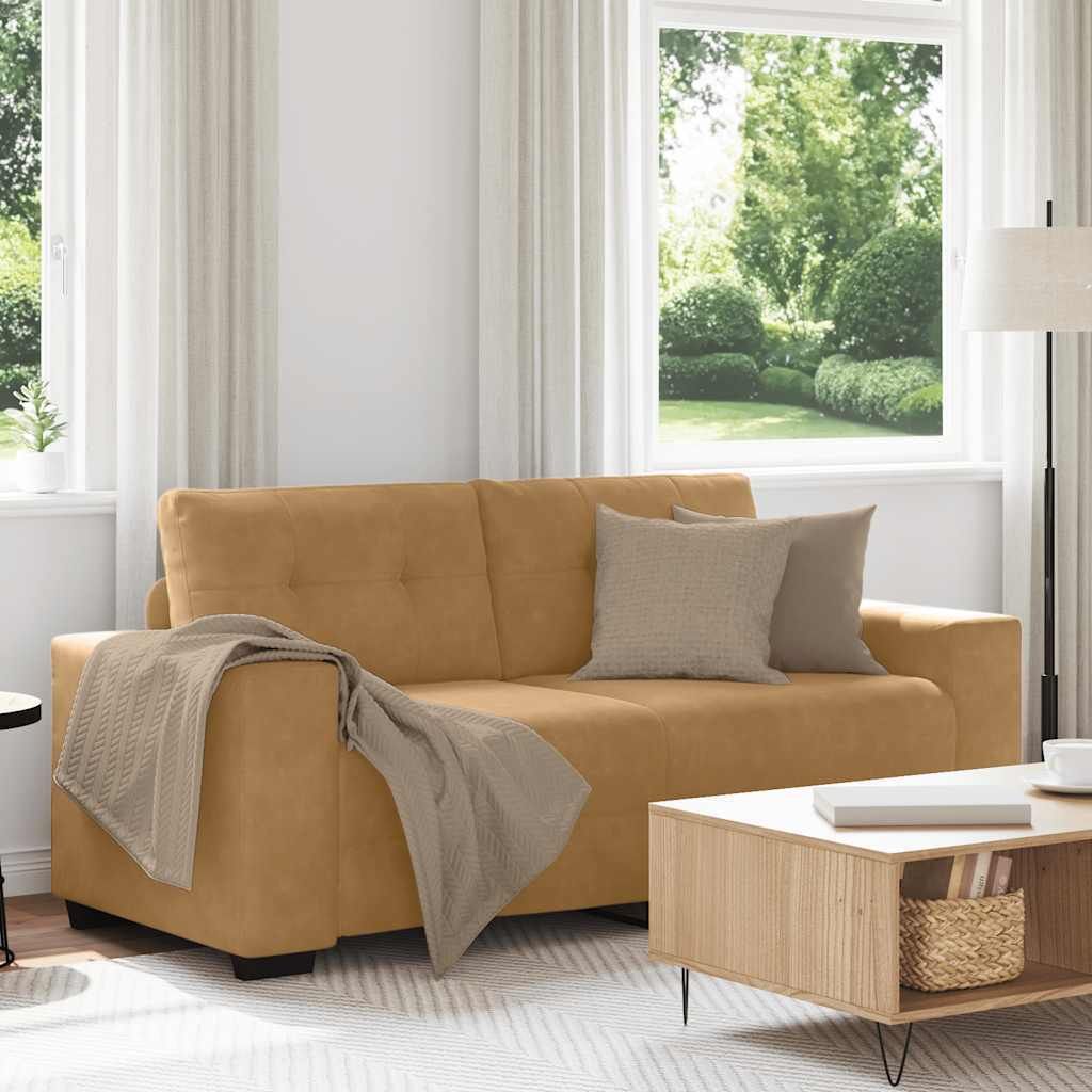 Maison Exclusive - Zweisitzer-Sofa Braun 180x77x82 cm Samt