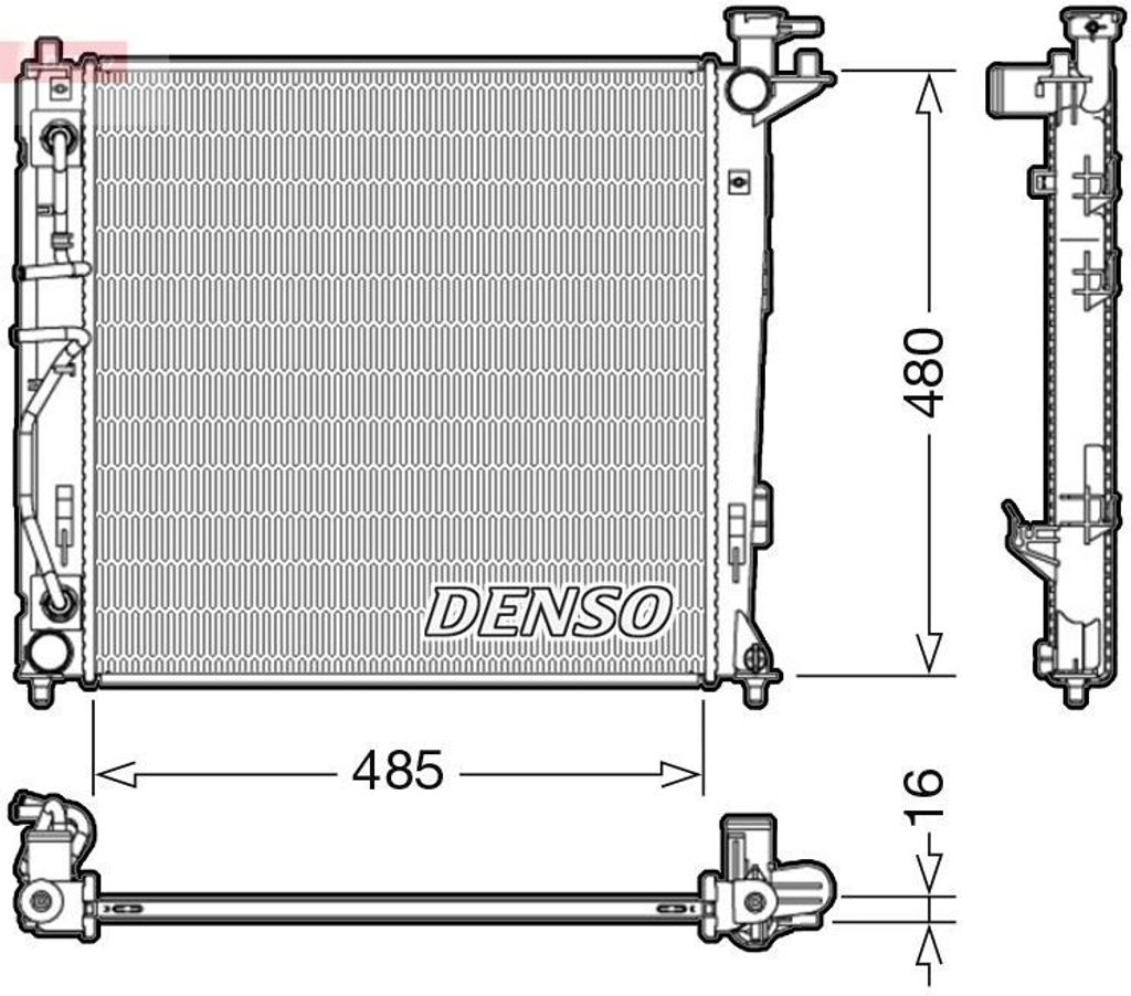 DENSO DRM41007 Motorkühler OE 253102Y010 kompatibel mit iX35, Sportage