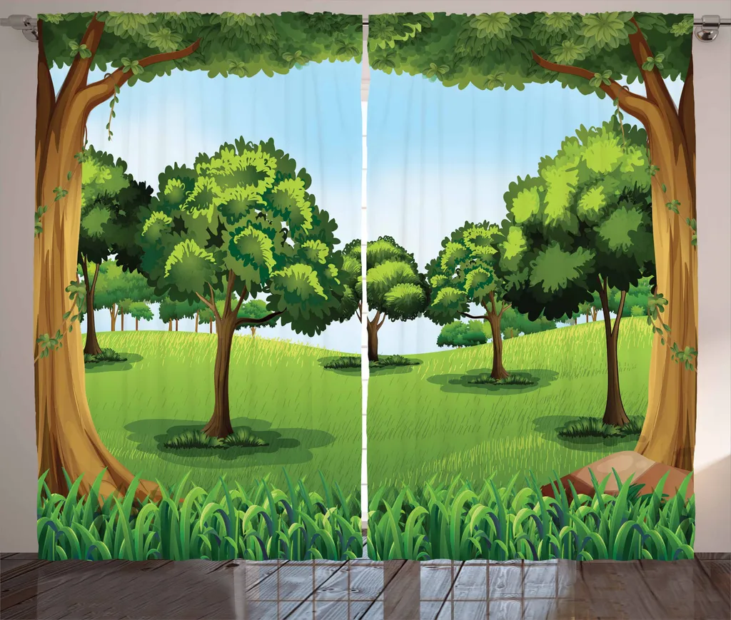 ABAKUHAUS Tenda Rustica Nature Scene Estate - Arredo Camera 280x175 cm
