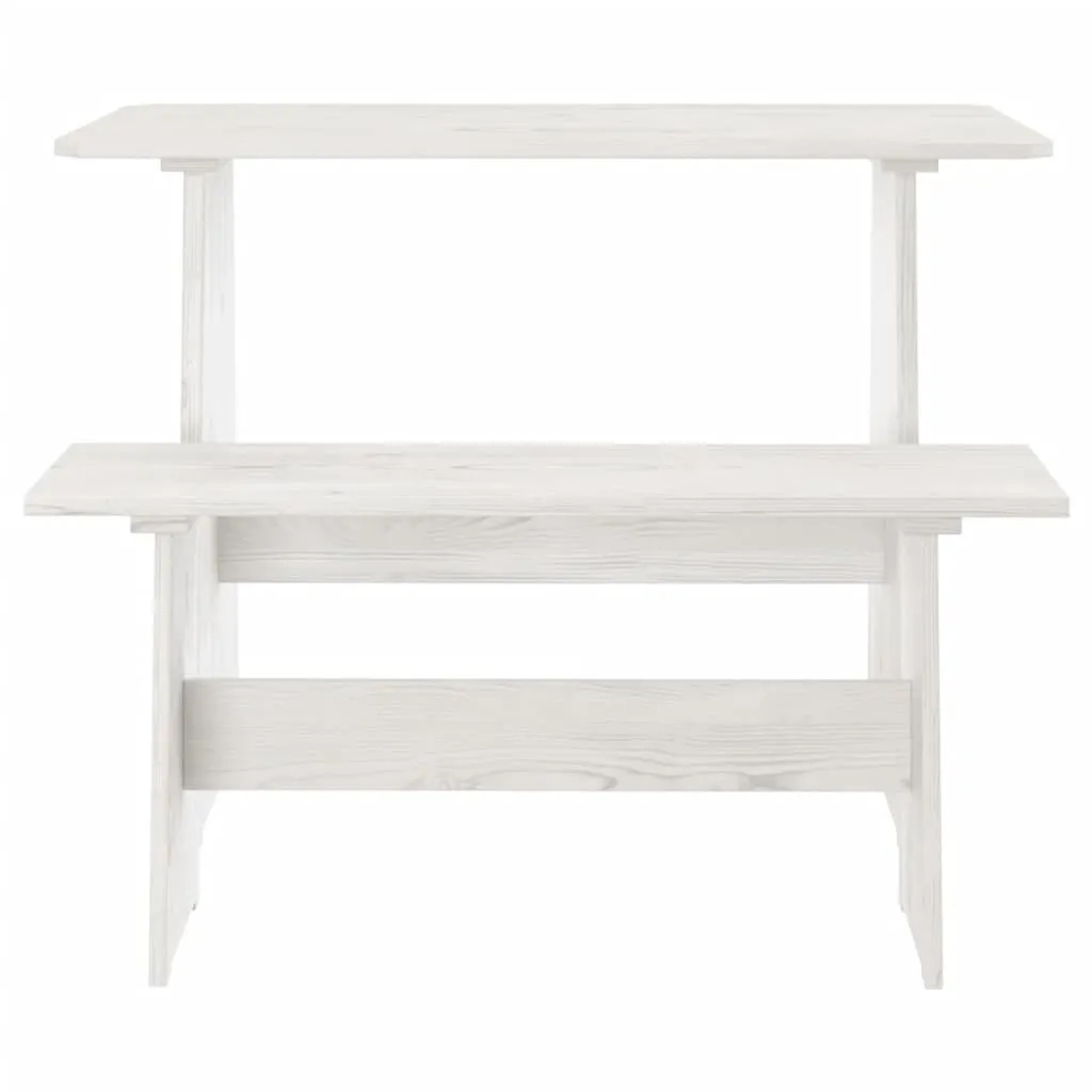 SYFAX™ Tavolo REINE con Panca Bianco Pino Massello | Arredo Cucina