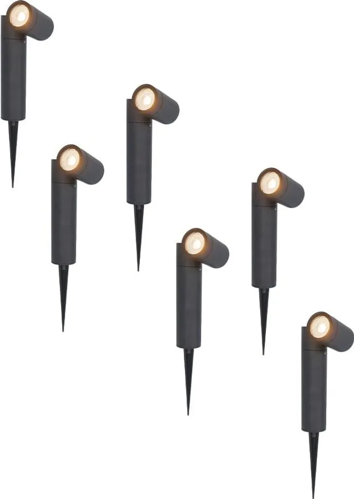 Spot LED pour Éclairage de Massifs et Allées 4W 2700K Noir Orientable