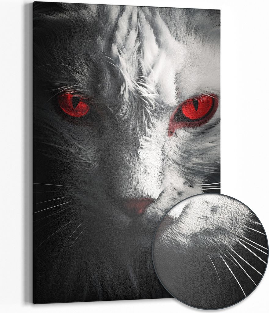 DEQOART Magnettafel Metall 60x90 cm 'Mystischer Blick' Whiteboard Pinnwand Büro