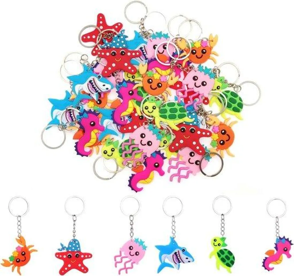 Porte-clés en silicone pour enfants multicolores et incassables