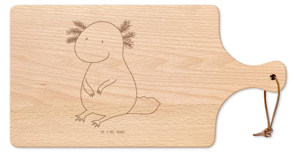Mr. & Mrs. Panda Hackbrett Axolotl Niedlich - Transparent - Geschenk, Liebe, Schneidebrett, Frühstücksbrettchen, Weisheit, Lebensweisheit, Küche...