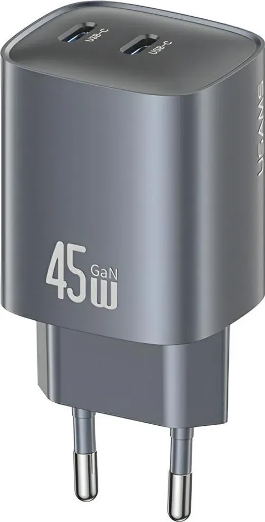 Caricabatterie da rete Usams Cc305 T66 45W Gan 2Xusb-C Tarnish