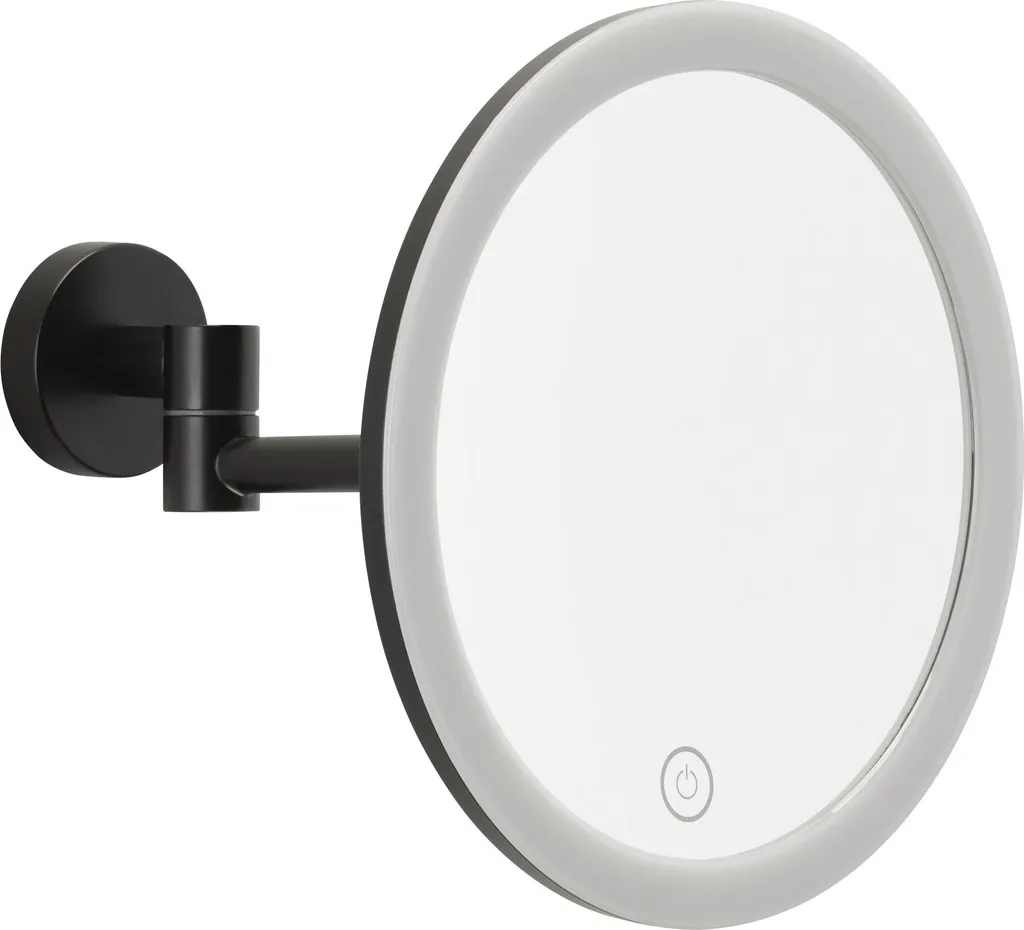 Tesa Kosmetikspiegel Visioon LED Schwarz (40612-00000-00)