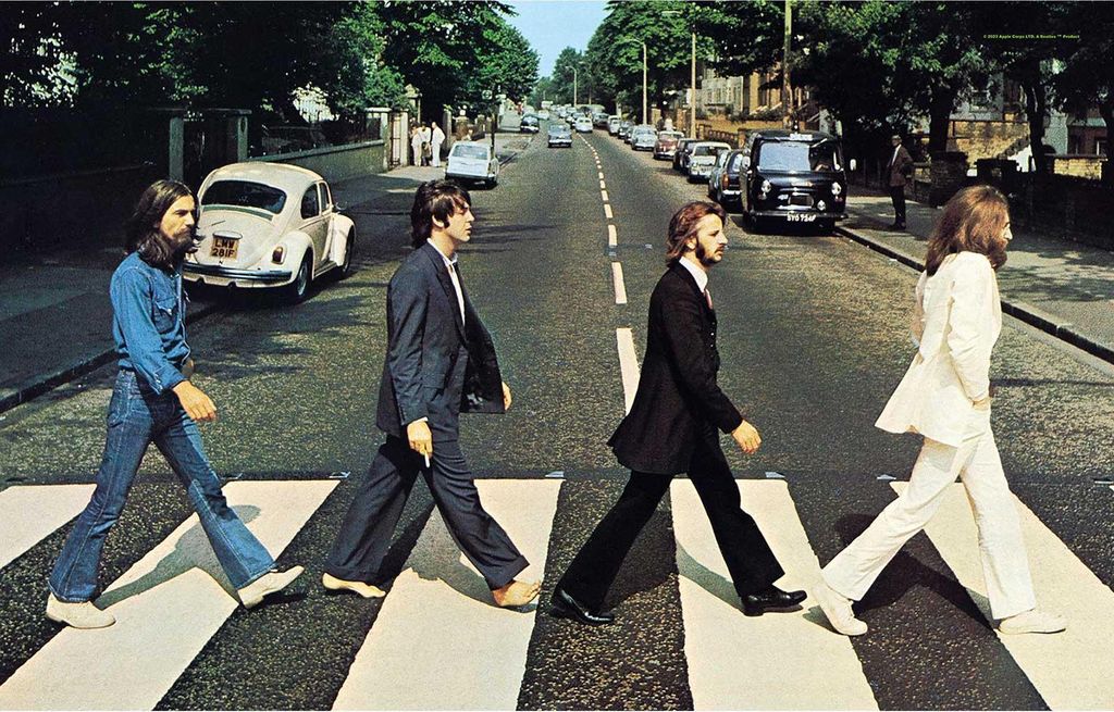 The Beatles - Poster, Abbey Road, Stoff RO9097 (Einheitsgröße) (Bunt)