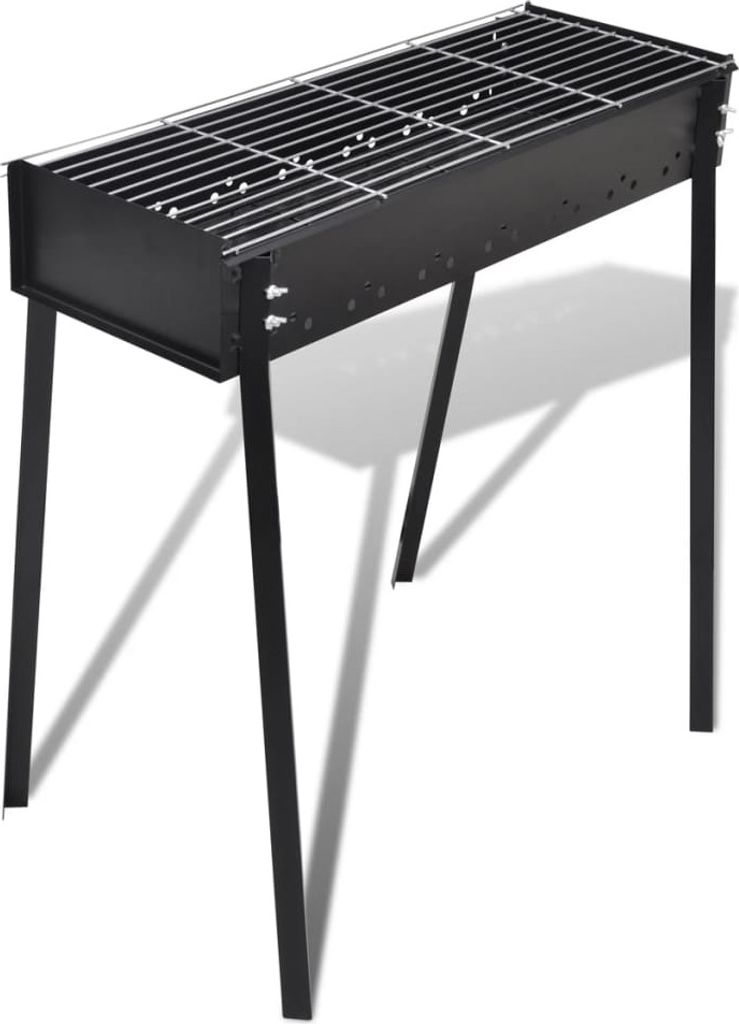 Ankonbej BBQ Grill Säulengrill Standgrill Kohlegrill Barbeque Quadratisch