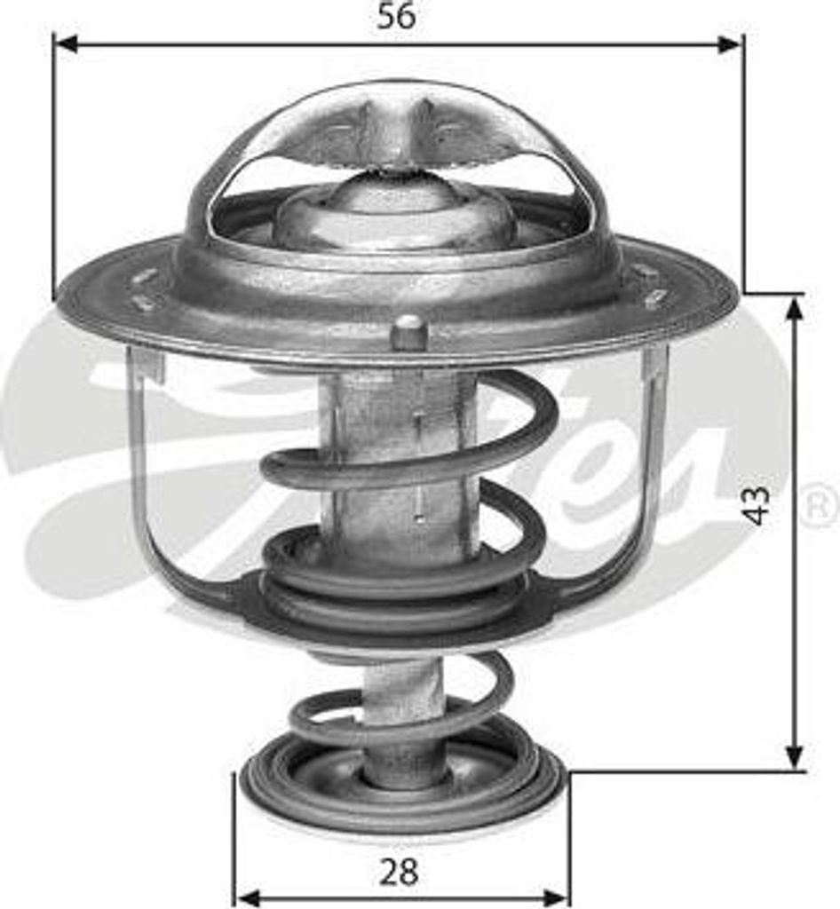 GATES TH31271G1 Thermostat, Kühlmittel OE 1106100QAH kompatibel mit Interstar, Movano, Master
