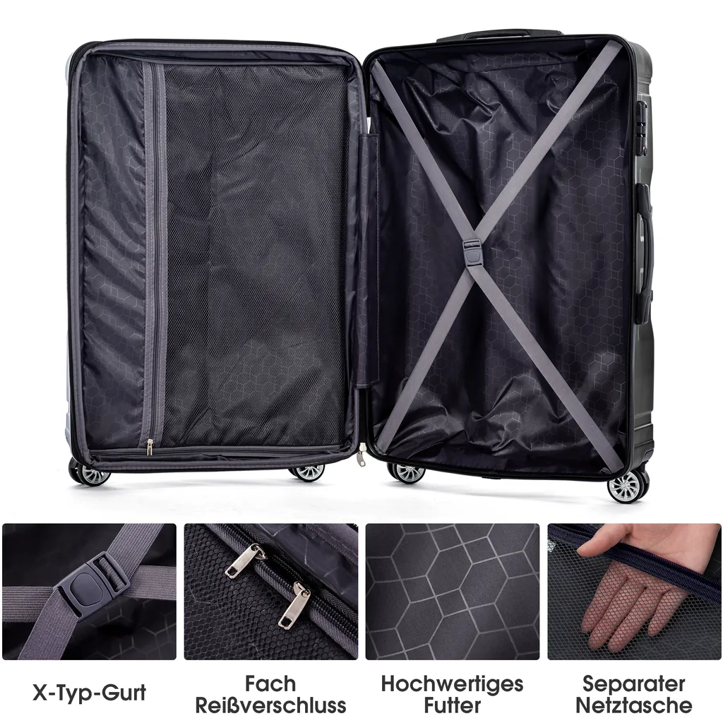 Valise rigide extensible et résistante pour soute et cabine avion