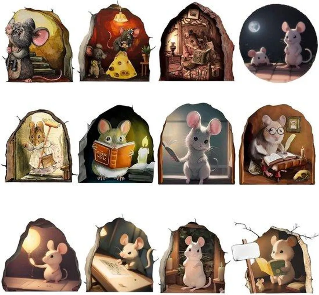 Décoration murale lumineuse et autocollante pour chambre à coucher