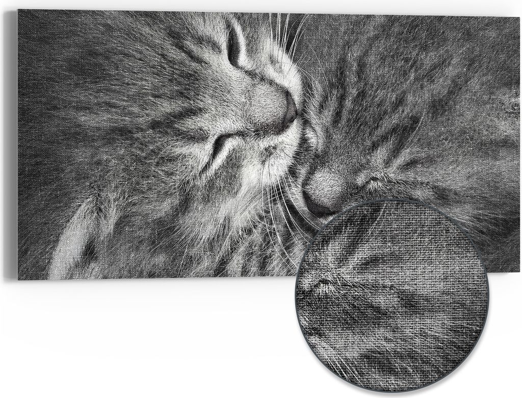 DEQORI Hybrid Leinwand Bild 60x30 cm 'Sanfte Träume' Wandbild Glas flach modern