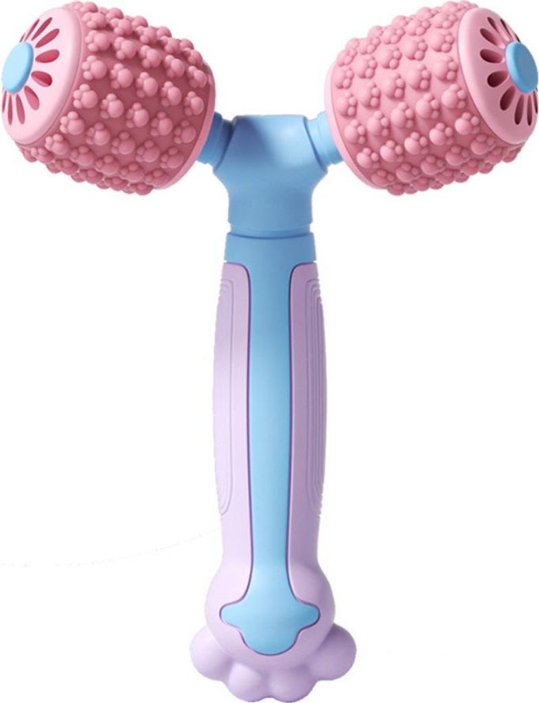 INF Y-förmiger Katzenpfoten Silikon Massageroller 160 Knoten 15.5cm für Nacken und Schultern