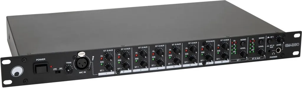 Mixeur OMNITRONIC EM-280 avec Entrées Micro et Contrôle de Zone Rack