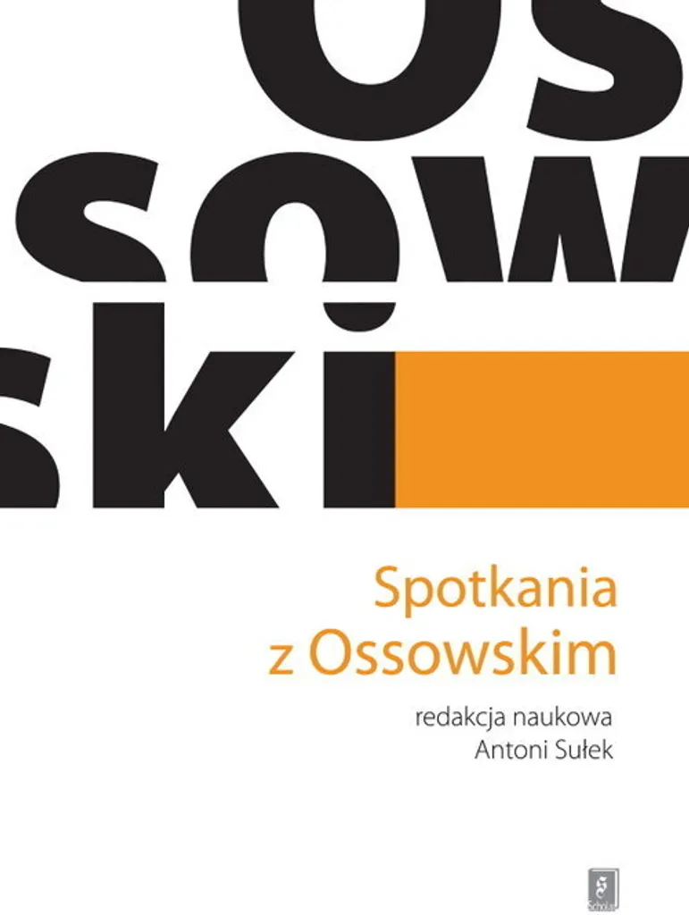 Livre en polonais Spotkanie z Ossowskim ouvrage littéraire de collection