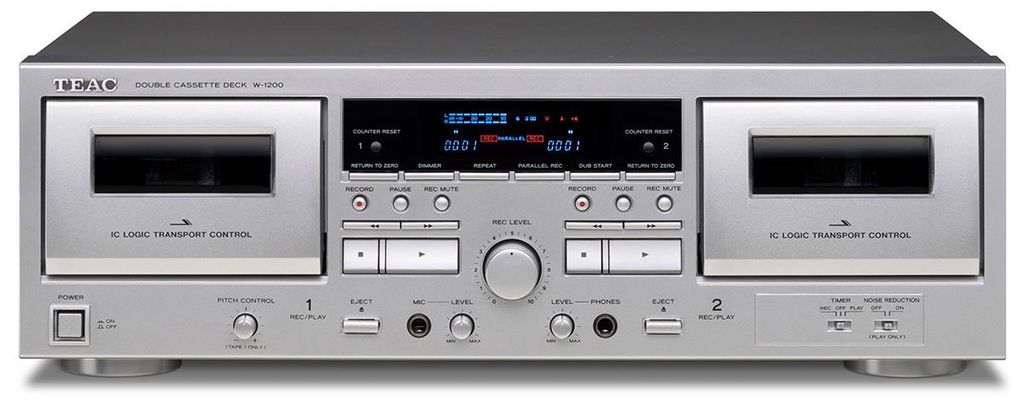 TEAC W-1200(B) Doppelkassettendeck silber