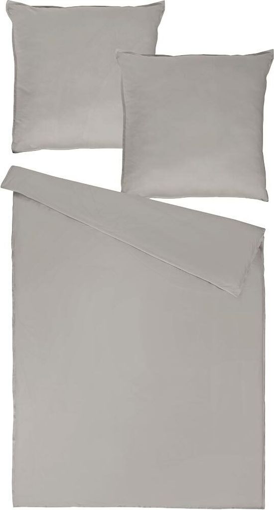 Traumschlaf Uni Single Jersey Bettwäsche Eschle 135x200 cm + 80x80 cm grey