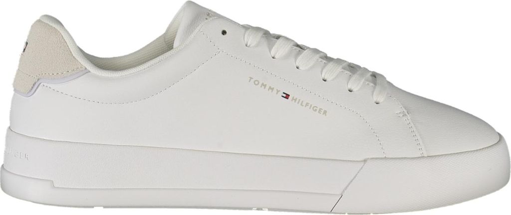 Moderner Herrensportschuh Weiß mit Grauen Details und Wechselfußbett