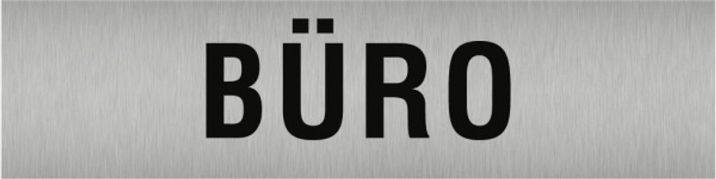 Dreifke Aufkleber - Piktogramm Büro, Edelstahl, selbstklebend, 160x40 mm