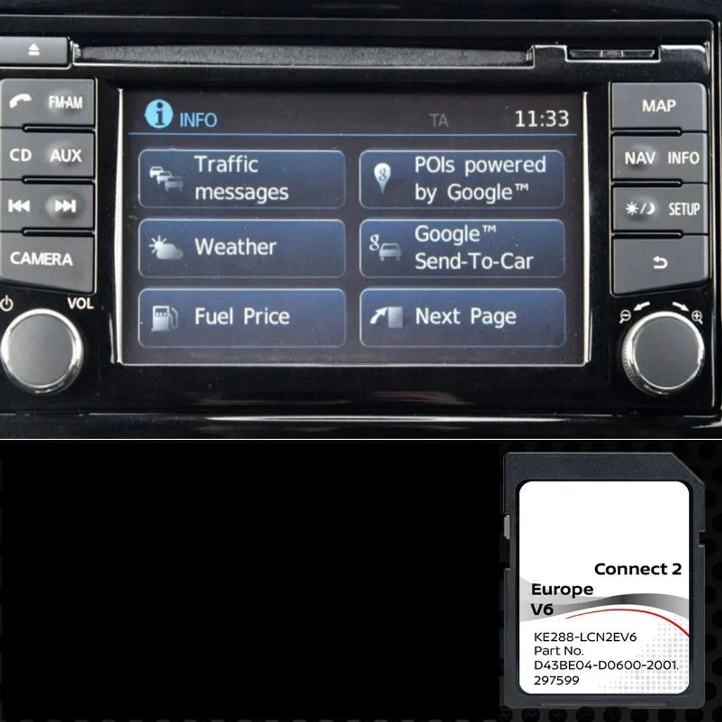 Carte Navigation GPS Europe 2021 pour Nissan Connect 2 LCN2 Voyage