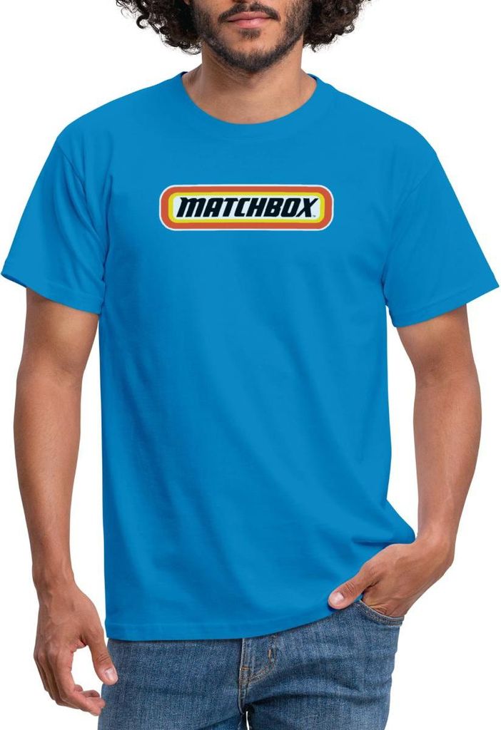 Spreadshirt Matchbox Offizielles Logo Orange, Gelb & Schwarz Männer T-Shirt, XXL, Royalblau