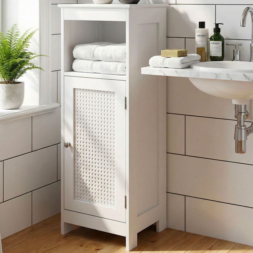 FineBuy Armadietto da bagno 80 x 30 x 28 cm Bianco - Immagine del prodotto 