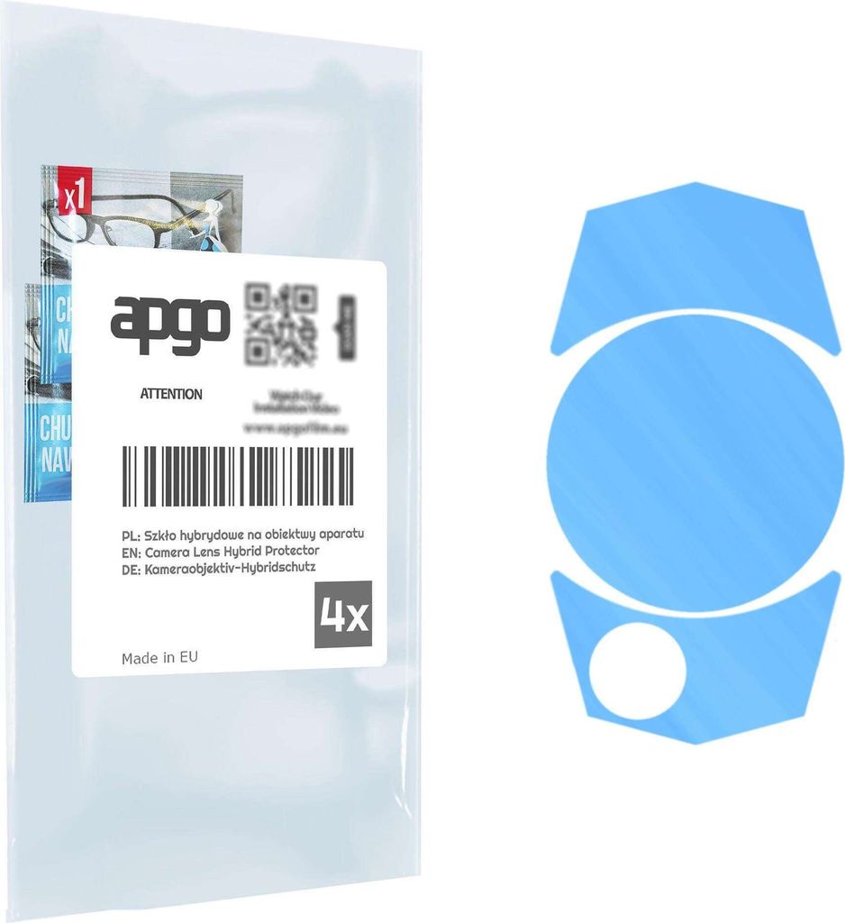 apgo 4 Stück Hybrid Kameraschutz, Kamera-Schutzglas kompatibel mit Blackview Oscal S80, Linsenschutz, 9H Härte, Schutz für Kameraobjektiv, Anti-...
