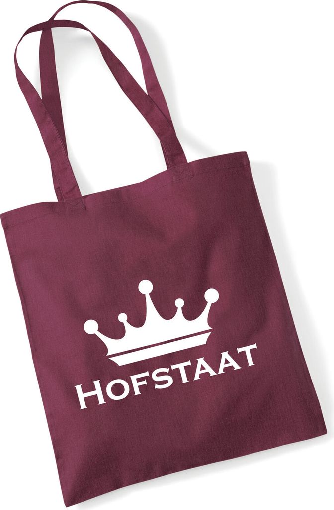 Huuraa Jutebeutel Hofstaat Schützenfest 10 Liter Burgundy Baumwolle Tasche Geschenkidee