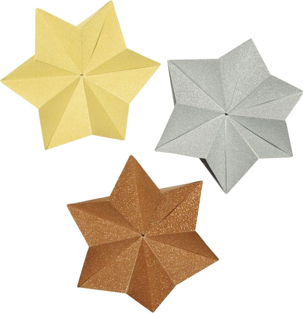 Faltblätter Metallic 130g/qm 10x10cm VE=100 Blatt 3 Farben