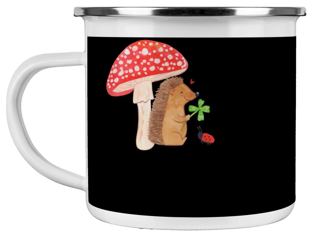 Mr. & Mrs. Panda Emaille Tasse 2016 Geburtstag Glückwunsch - Schwarz - Geschenk, becher, Träume, Happy Birthday, Alter, individuelle Geschenke, T...