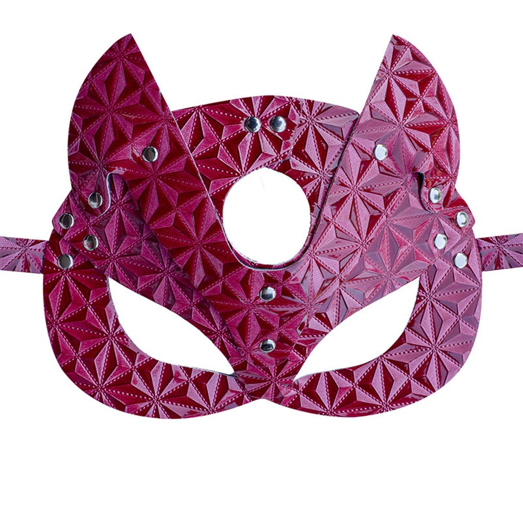 Fuchs Gesichtsbedeckung bequeme weiche, zarte wasserdichte faltende Cosplay -Requisite Faux Leder Halloween Rollenspiele Halbgesicht Fox Eye Cover ...