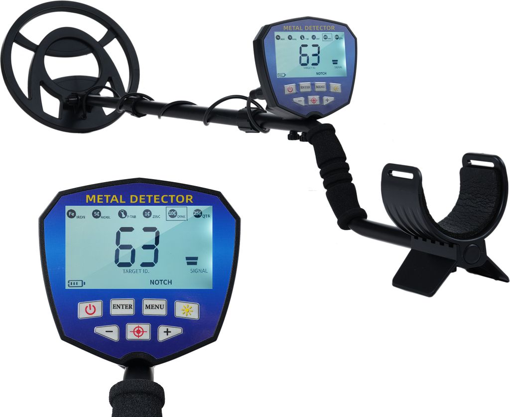 Metalldetektor fuer Erwachsene, professioneller Gold- und Silberdetektor mit LCD-Display, hochpraeziser, wasserdichter Suchspule, 3 Modi, einstellb...