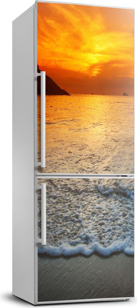 Tulup Kühlschrankdekoration - 70x190 cm - Aufkleber auf dem Kühlschrank - Sonnenuntergang