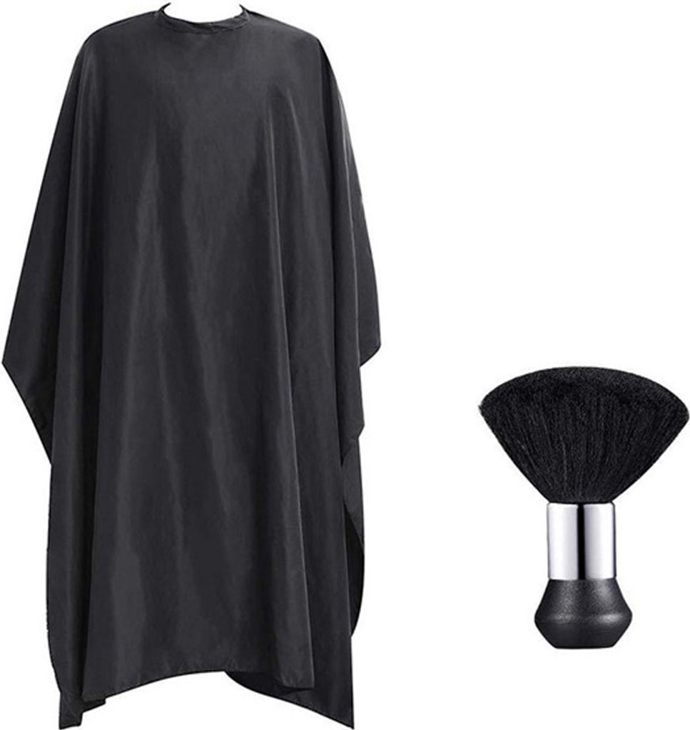 Friseursalon Haarschneideumhang,Schwarz Barber Cape mit Produktbild 