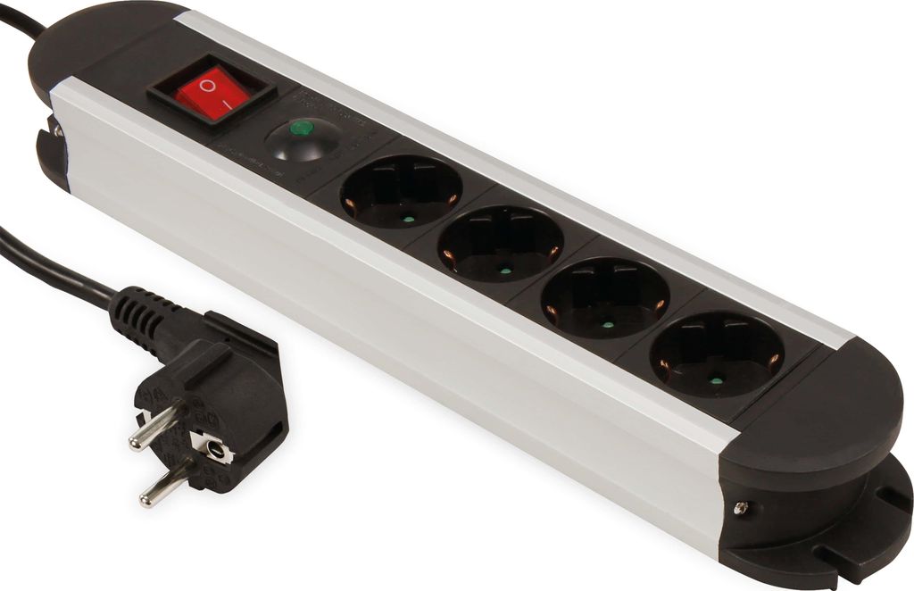 Presa di corrente McPower "SL-04", 4 vie, protezione da Immagine del prodotto 