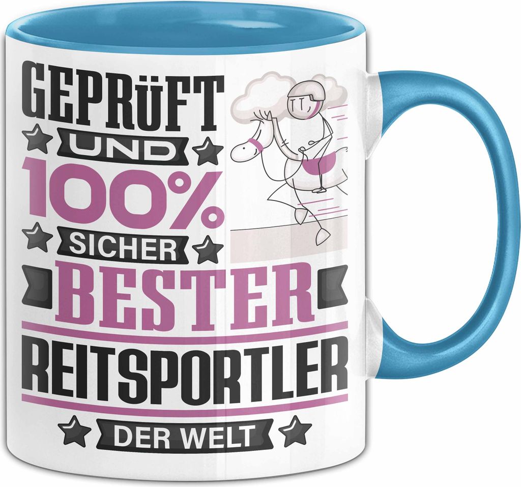 Reitsportler Geschenk Lustiger Spruch für Reitsportler Geschenkidee Bester Reitsportler Der Welt (Blau)