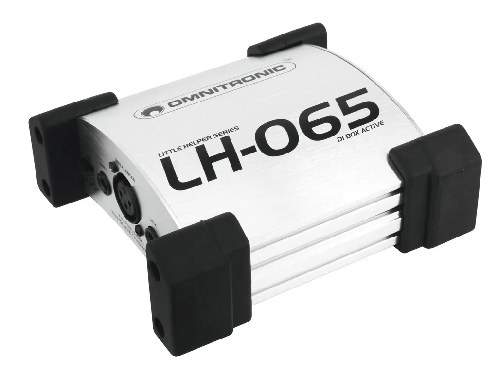 DI-Box active professionnelle Omnitronic LH-065 avec boîtier en acier