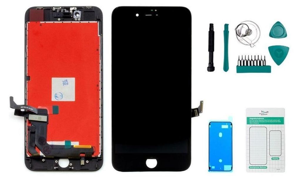 iPhone 8 Plus Display schwarz - Set Produktbild 