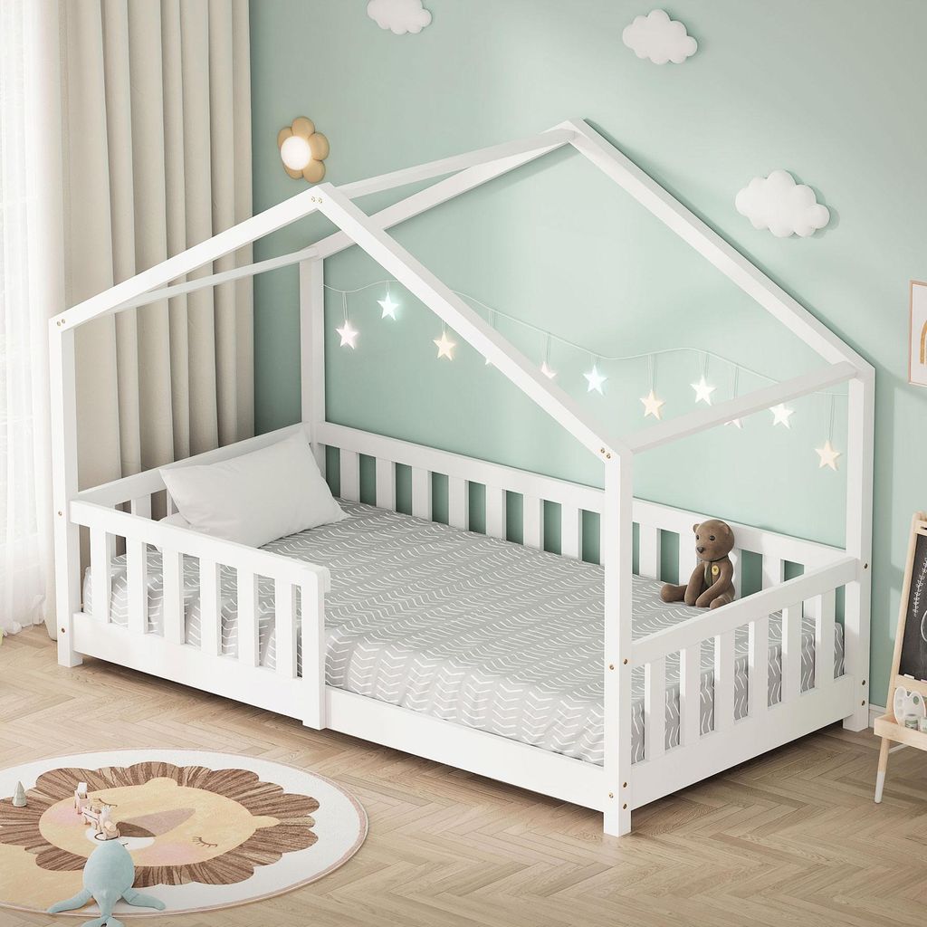 ML-Design detská posteľ domček posteľ 80x160 cm biela, Obrázok produktu 
