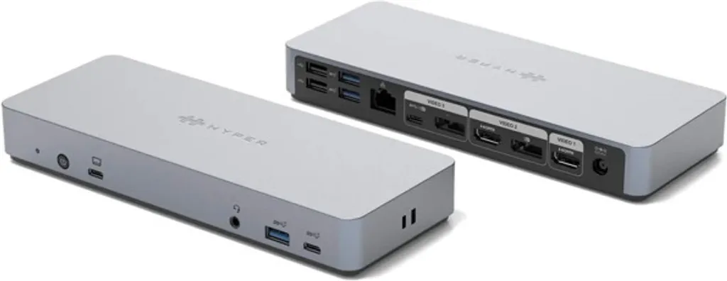 Hub USB-C multiport HyperDrive 14-en-1 Argent pour double écran 4K