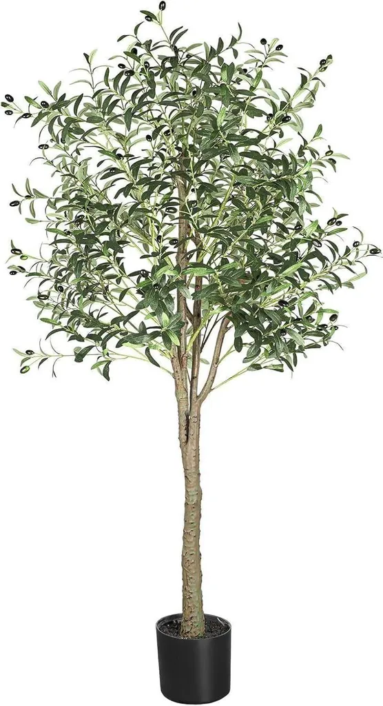 Olivier artificiel 180cm grande plante verte pour salon et bureau déco